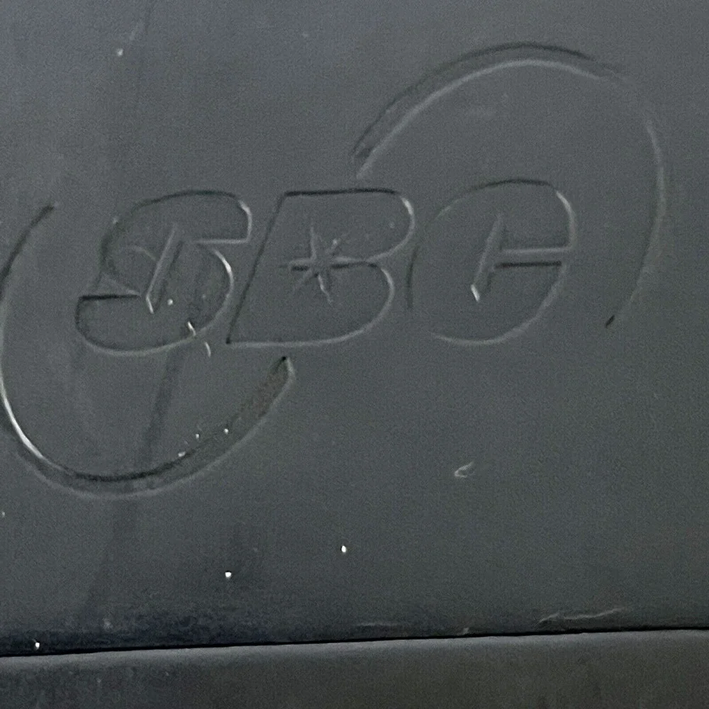 Black Leather Luggage Tag with Buckle SBC‎ Logo
